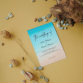 Auf der Hochzeitsreise am Strand Einladung