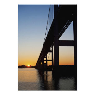 Auf der Insel Newport-Rhode segeln und verlassend Fotodruck