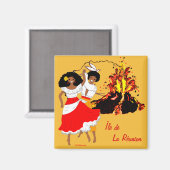 auf der Insel Réunion Magnet (Vorderseite/Rückseite)