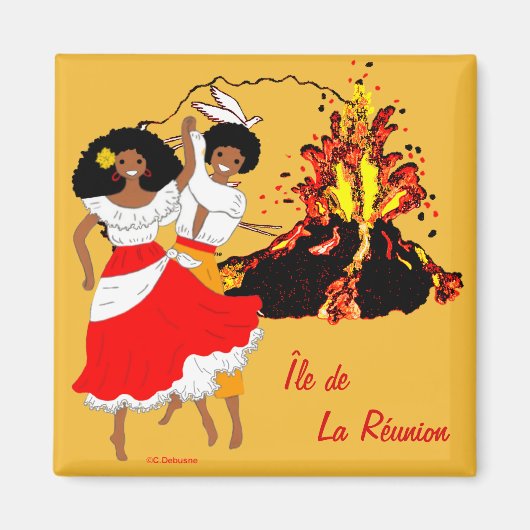 auf der Insel Réunion Magnet (Vorne)