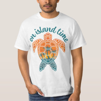 Auf der Insel Zeit tropisches Sonnenuntergang Meer T-Shirt