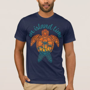 Auf der Insel Zeit tropisches Sonnenuntergang Meer T-Shirt