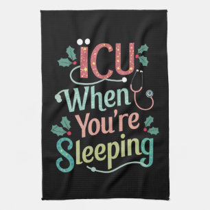 Auf der Intensivstation, wenn du schläfst Intensiv Geschirrtuch