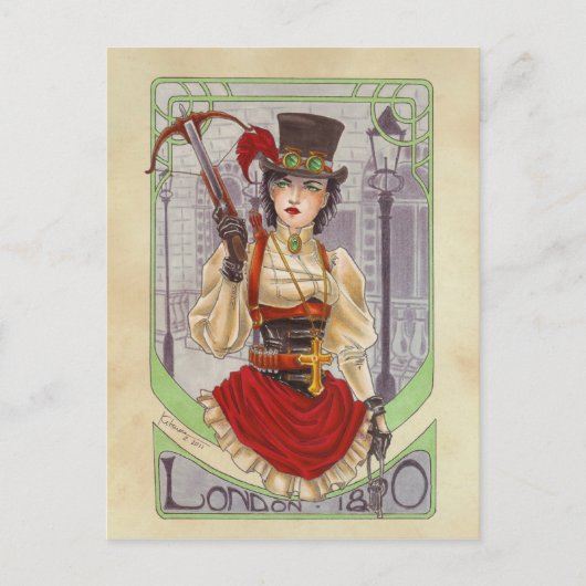 Auf der Jagd - London 1890 Postkarte (Vorderseite)