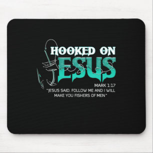 Auf der Jagd nach Jesus Funny Fishing Mousepad