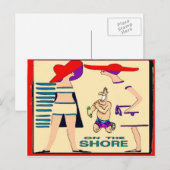 Auf der Jersey Shore Abstrakt Postkarte (Vorne/Hinten)