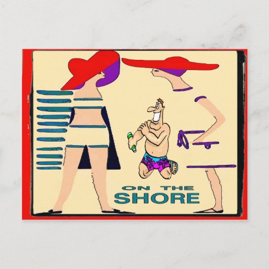 Auf der Jersey Shore Abstrakt Postkarte (Vorderseite)