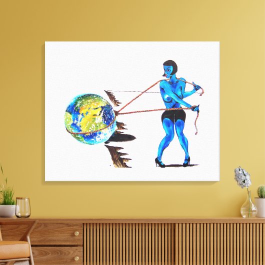 Auf der Kante Leinwanddruck (Insitu (Wohnzimmer))