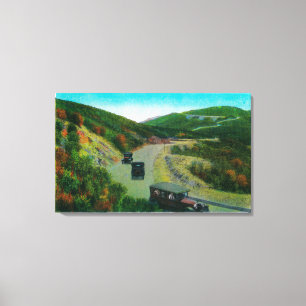 Auf der Kante über Eiche FlatsRidge Weg, CA Leinwanddruck