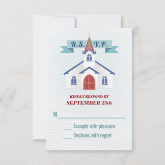 Auf der Kapelle Hochzeitkarte RSVP Karte