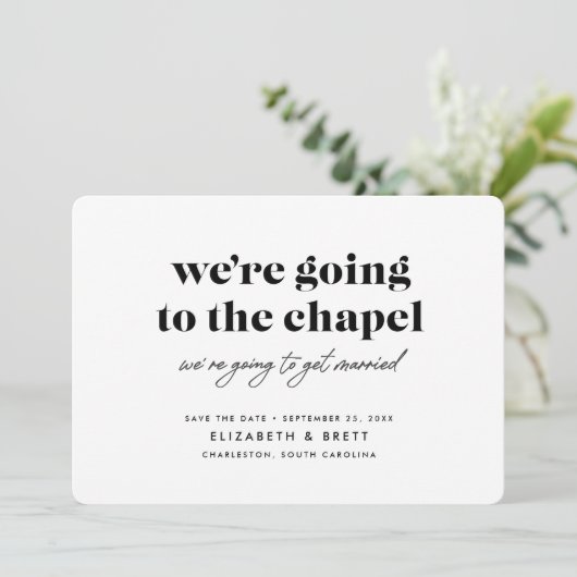 Auf der Kapelle Save The Date (Stehend Vorderseite)