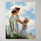 Auf der Klippe Charles Courtney Curran Poster (Vorne)