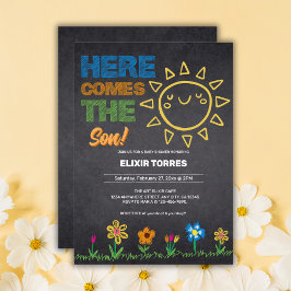 Auf der Kopfplatte befindet sich die Son Baby Dusc Einladung