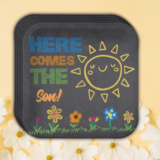 Auf der Kopfplatte befindet sich die Son Baby Dusc Pappteller