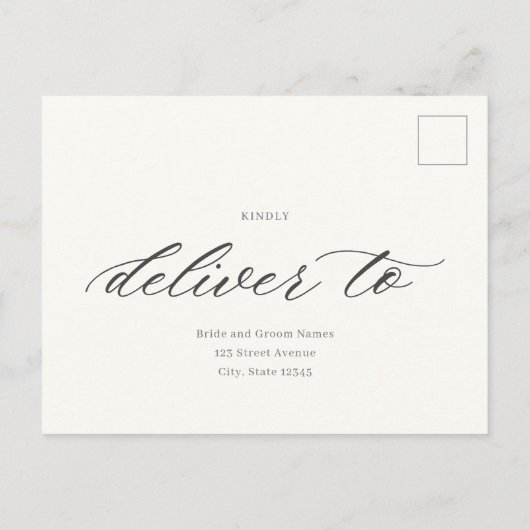 Auf der letzten Hochzeit RSVP Antwortkarte Postkarte (Rückseite)