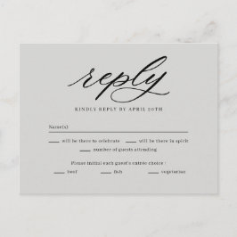 Auf der letzten Hochzeit RSVP Antwortkarte Postkarte