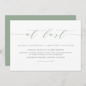 Auf der letzten Seite Grün Minimalistische Skripth Einladung (Vorne/Hinten)