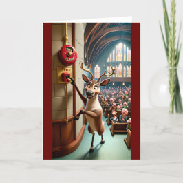 Auf der Liste der Unhöflichkeiten des Weihnachtsma Feiertagskarte