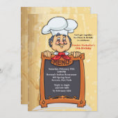 Auf der Menü-Einladung Einladung (Vorne/Hinten)