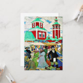 Auf der Messe ein Kunstwerk von Boris Kustodiev Karte (Vorderseite/Rückseite Beispiel)