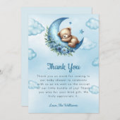 Auf der Mond Babydusche Danke Karte (Vorne/Hinten)