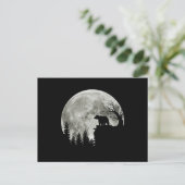 auf der Mondhalloween stehend Postkarte (Stehend Vorderseite)