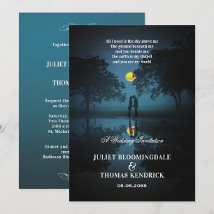 Auf der Mondlichtnacht Hochzeit Einladung