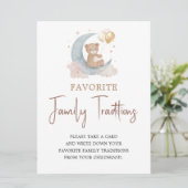 Auf der Moon Favorite Family Traditions-Schilderka Einladung (Stehend Vorderseite)
