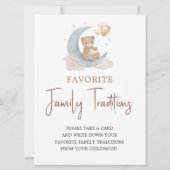 Auf der Moon Favorite Family Traditions-Schilderka Einladung (Vorderseite)