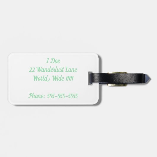 Auf der nächsten Gepäckmarke Gepäckanhänger (Rückseite horizontal)