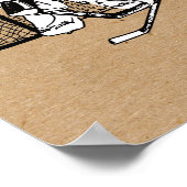 Auf der Netzhockey-Player-Farbskizze fotografieren Poster (Ecke)