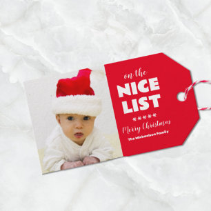 Auf der Nizza-Liste Weihnachts-Foto Geschenkanhänger