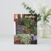 Auf der Postkarte des Menüs (Stehend Vorderseite)