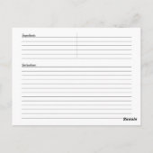 Auf der Postkarte des Menüs (Rückseite)