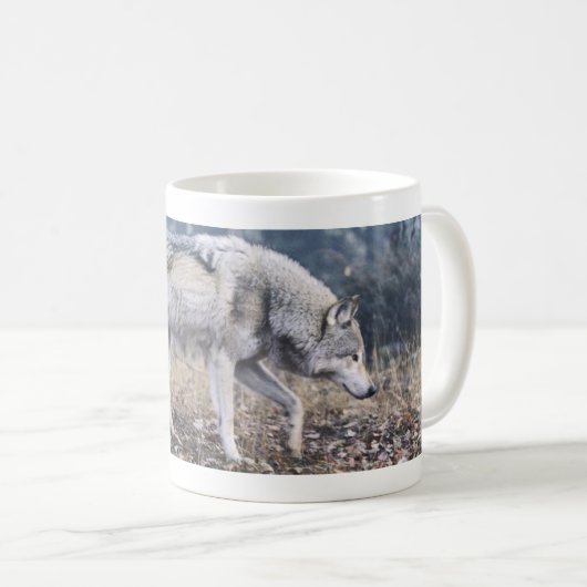 Auf der Prowl-Bauholz-Wolf-Tasse Kaffeetasse (VorderseiteRechts)