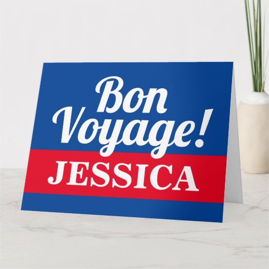 Auf der Reise Abschied verlassend weg Karte (Vorderseite)