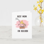 Auf der Rekordkarte der Mutter Karte (Gelbe Blume)