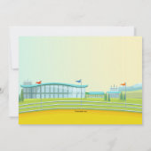 Auf der Rennstrecke Pferderennen Party Einladung (Rückseite)