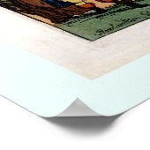 Auf der Rennstrecke Vintages Pferderennen Poster (Ecke)