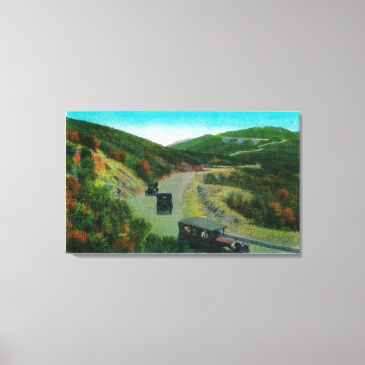 Auf der Rim oberhalb der Oak FlatsRidge Route, CA Leinwanddruck (Vorderseite)