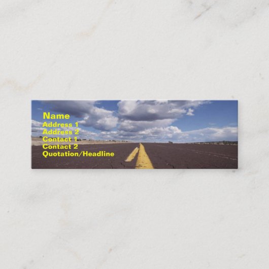 Auf der Road Business Card Mini Visitenkarte (Vorderseite)