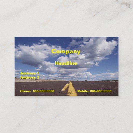 Auf der Road Business Card Visitenkarte (Vorderseite)