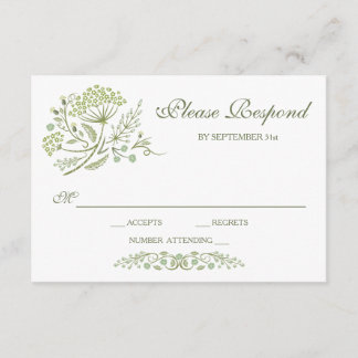 Auf der RSVP-Karte für Prairie Wedding RSVP Karte