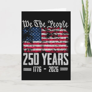 (auf der Rückseite) 250 Jahre amerikanisch 250. Ju Karte