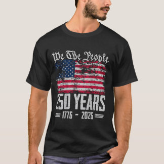 (auf der Rückseite) 250 Jahre amerikanischer 250.  T-Shirt