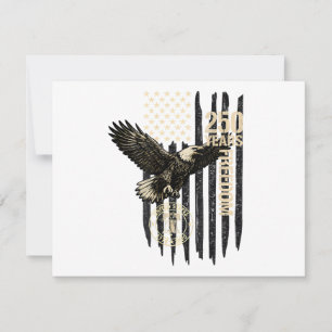 Auf der Rückseite Adler und Flagge 250 Jahre 1776- Einladung