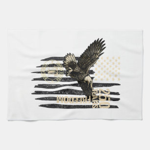 Auf der Rückseite Adler und Flagge 250 Jahre 1776- Geschirrtuch