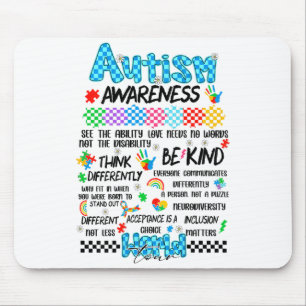 (auf der Rückseite) Autism Awareness World Tour Lo Mousepad