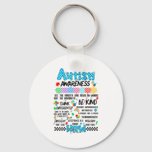 (auf der Rückseite) Autism Awareness World Tour Lo Schlüsselanhänger