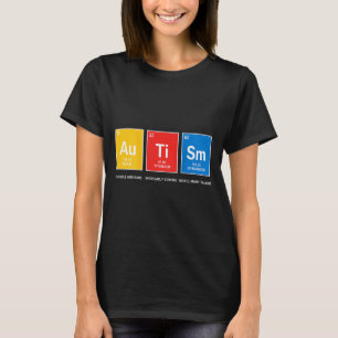 (auf der Rückseite) Autismus-Bewusstsein Periodens T-Shirt